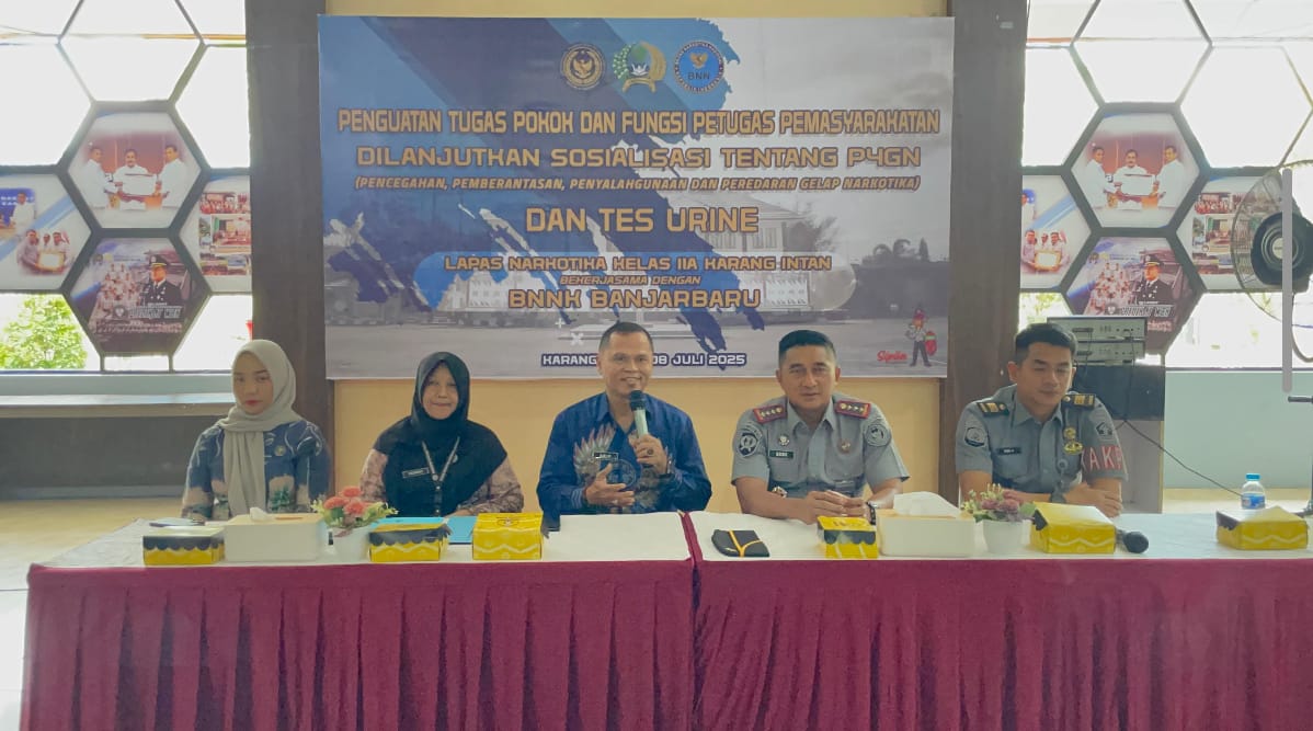 Penguatan Integritas Petugas Lapas Karang Intan, Diperkuat dengan Sosialisasi P4GN oleh BNNK Banjarbaru