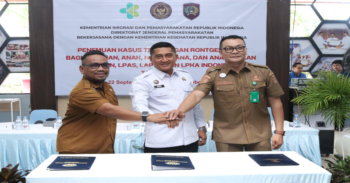Lapas Narkotika Karang Intan dan Dinas Kesehatan Kabupaten Banjar Teken Perjanjian Kerja Sama Penanggulangan TBC
